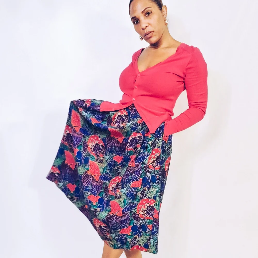 Floral Midi Skirt